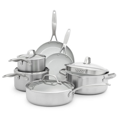 Greenpan Greenwich 10pc Stainless Steel Cookware Set : Target