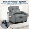 3-in-1 USB-Massage Convertible Sofa Bed, 110-180¡ã Recliner, Cup Holders, Side Pockets, 380 lbs, 4-Step Flip¡ªDorm & Guest Ready - 3 of 4