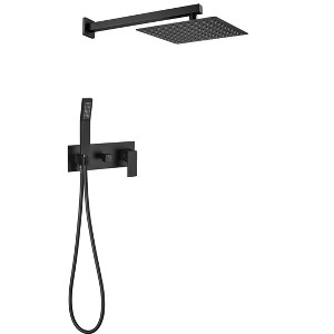 ONWITH Matte Black Shower Faucet Set Shower System 10 Inch - 1 of 3