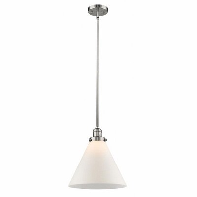 Cone - 1 Light Mini Pendant In Industrial Style-16 Inches Tall and 12 Inches Wide