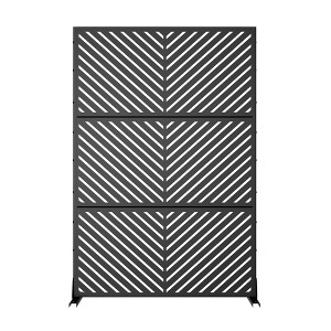 SpassWay 72"H 47"W Outdoor Metal Garden Trellis Privacy Screen Lattice Panel Indoor Room Divider - 1 of 4