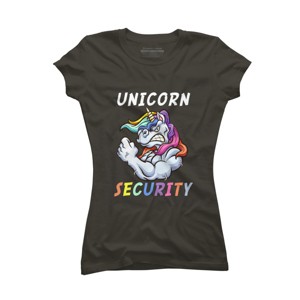Junior's Design By Humans Halloween Dad Mom Daughter Adult Costume - Unicorn Security By MINHMINH T-Shirt - 1 of 3