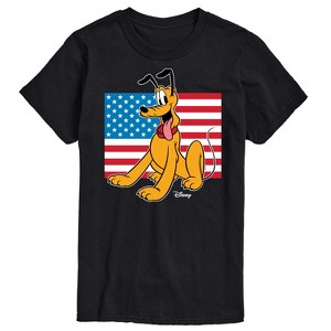 Men's - Disney - Pluto Patriotic USA Flag Short Sleeve Graphic T-Shirt - 1 of 4