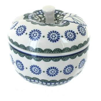 Blue Rose Polish Pottery 34 Ceramika Artystyczna Apple Baker