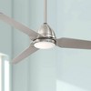 54" Minka Aire Modern Outdoor Ceiling Fan with LED Light Remote Brushed Nickel Etched Opal Glass Wet Rated for Patio Exterior Barn - 2 of 4
