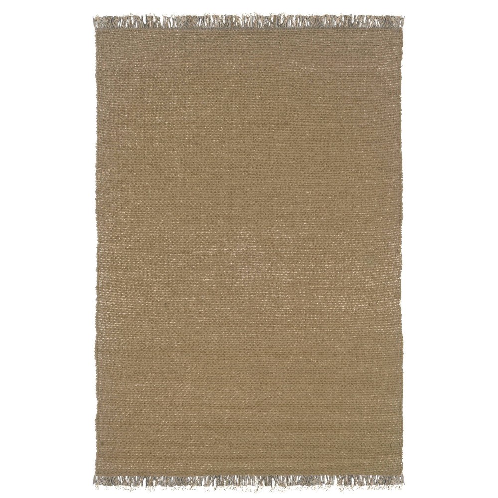 7'10inx10'4in Verginia Berber Reversible Flatweave Area Rug Mushroom - Linon