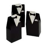 25ct Tuxedo Shaped Wedding Favor Boxes White