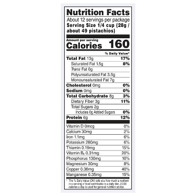 Wonderful No Shell Pistachios Unsalted - 12oz