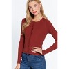 Slickblue Women's Long Sleeve Crew Neck Cardigan, Classic Knit Layering Sweater, 4 Color Options, Size S-L - 4 of 4