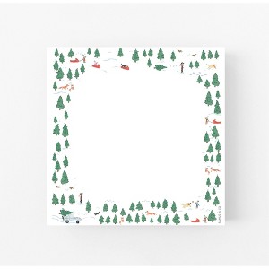 Winter Pine Forest Holiday Notepad by Ramus & Co (100 Heavyweight Tear-Off Sheets) - 1 of 3