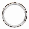Black Bow Jewelry 4.5mm Silver and Enamel Stackable Animal Brown Print Band - 2 of 4