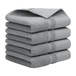 PiccoCasa Bathroom Kitchen Soft 100% Combed Cotton Highly Absorbent Hand Towel Set - 1 of 4