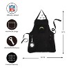 Evergreen Los Angeles Chargers Black Grill Apron- 26 x 30 Inches Durable Cotton with Tool Pockets and Beverage Holder - 2 of 4