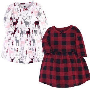 Luvable Friends Hudson Baby Long-Sleeve Dresses 2pk - 1 of 2