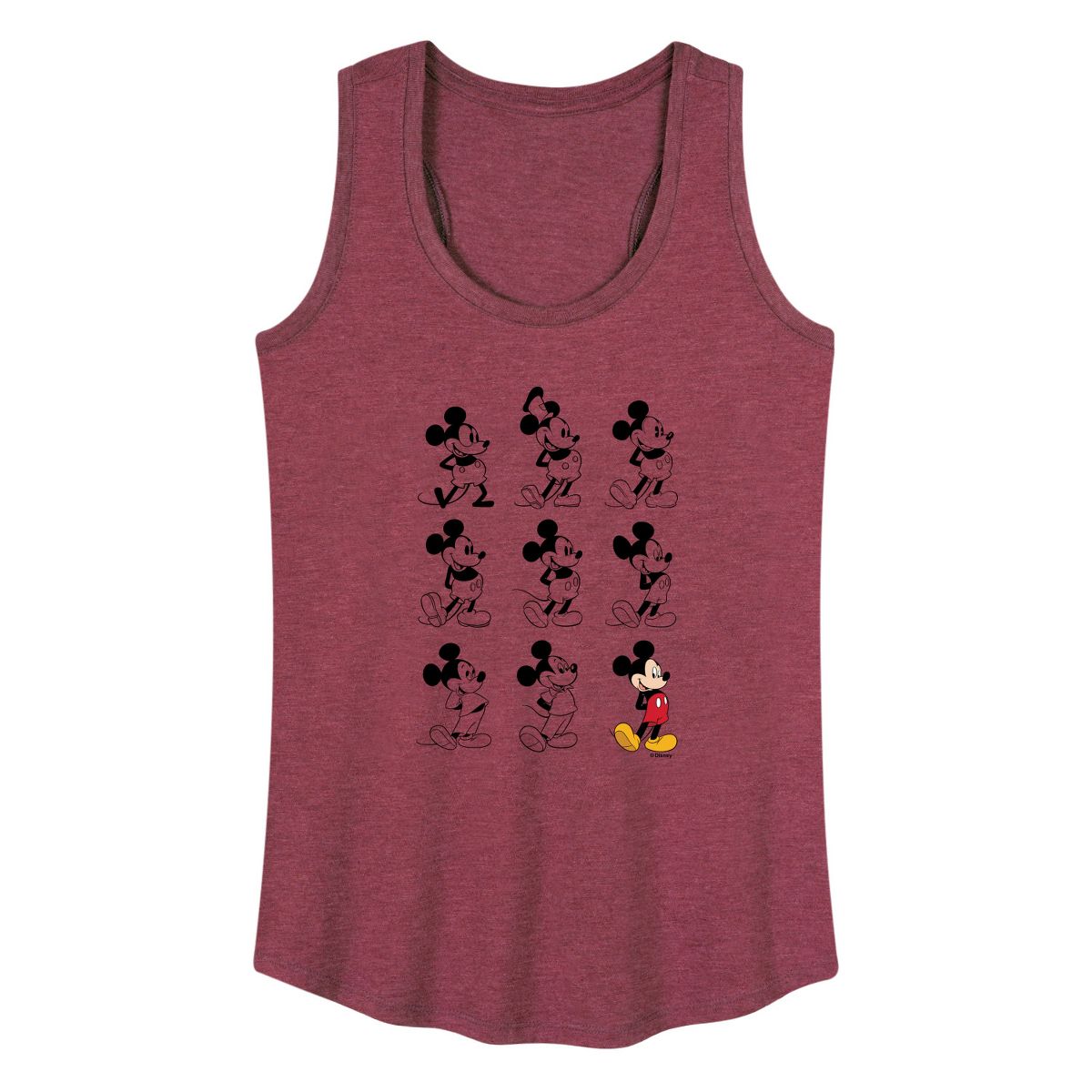 Women's - Disney - Mickey Mouse Evolution Graphic Racerback Tank