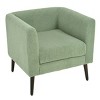 CAVINAS Modern Fabric Accent Chair, Upholstered Armchair with Pillow and Wooden Legs for Living Room, Bedroom, Reception Room - 4 of 4