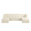 130.32" Modern Minimalist Corduroy U-Shape Modular Sectional Sofa, No Assembly Needed, 6-piece Free Combination Sofa - 4 of 4