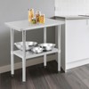 Stainless Steel Work Table with Backsplash, Heavy Duty Commercial Prep Table, NSF Certified Workstation for Restaurant Kitchen, Bakery - 2 of 4