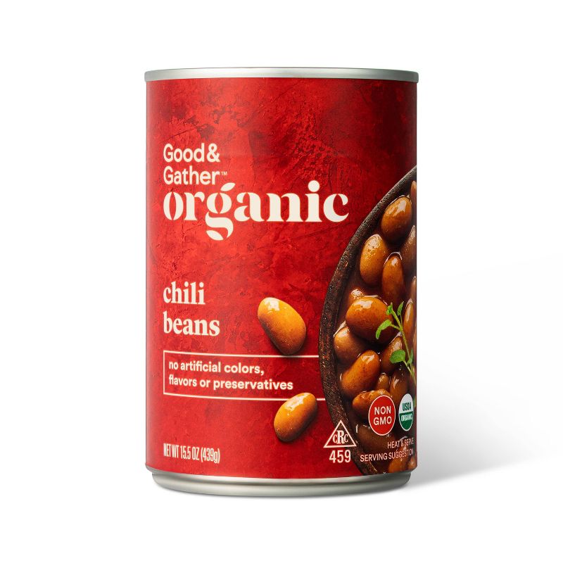 Organic Chili Beans - 15oz - Good &#38; Gather&#8482;, 1 of 7