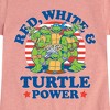 Girls' - Teenage Mutant Ninja Turtles - Red White Turtle Power Fitted Short Sleeve Graphic T-Shirt - 2 of 4