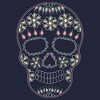 Juniors Womens Lost Gods Halloween Sugar Skull Cowl Neck Sweatshirt - 2 of 4