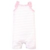 Hudson Baby Infant Girl Cotton Rompers 3pk, Smile Sunshine - 4 of 4
