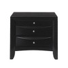 Royal Hampton Contemporary 2 Drawer Wood  Nightstand By Ireland , Black - 3 of 4
