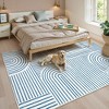 Lahome Abstract Washable Rugs Non Slip Soft Living Room Rugs Ultra-Thin Rainbow Bedroom Rug Non Skid Rug Backing Accent Carpet for Room Office - 2 of 4