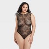 Women's Lace Sleeveless Lingerie Bodysuit - Auden™ Black - 4 of 4