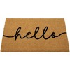 Northlight Natural Coir "Hello" Outdoor Doormat 18" x 30" - 3 of 4