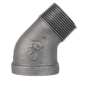 Pipe Decor 1 1/4 in. Black 45 Degree Street Elbow - 1 of 4