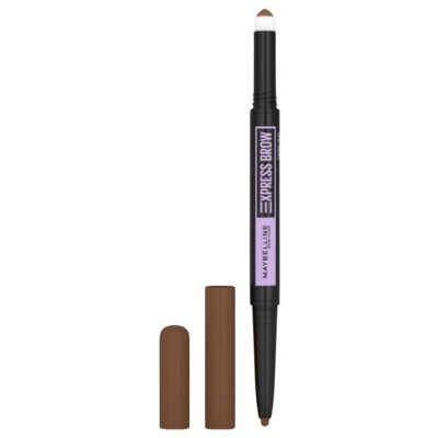 Maybelline New York Express Brow Satin Duo | Made with a packed sponge swiper that smoothest hairs and holds pigments - Medium Brown