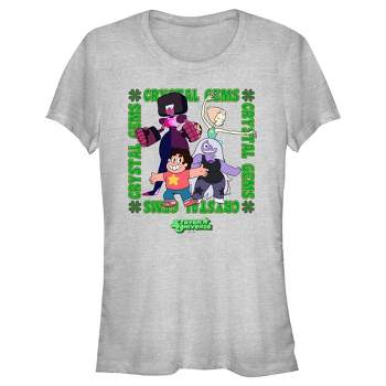 Junior's Women Steven Universe Crystal Gems Frame T-Shirt