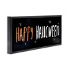 Stupell Industries Happy Halloween Spooky Stars Black Framed Floater Canvas Wall Art - 3 of 4