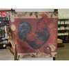 Essential Decor & Beyond 2pcs French Square Burlap Wall Covering with Rooster Design 31.5" - 2 of 4