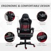 TiramisuBest Racing Gaming Chair, PU Leather, Ergonomic, Adjustable, Footrest, 5 Wheels, 274 lbs Max Load - 2 of 4