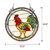 Chloe Lighting Rodney Tiffany-Glass Rooster Window Panel 24" - 3 of 3
