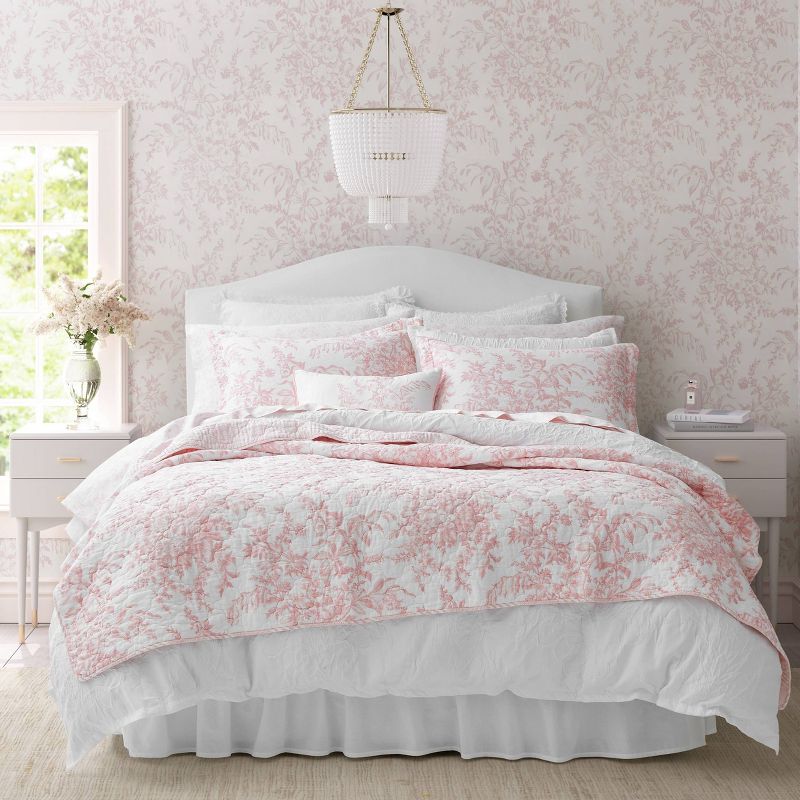 Bedford Cotton Quilt Set Pink - Laura Ashley, 1 of 10