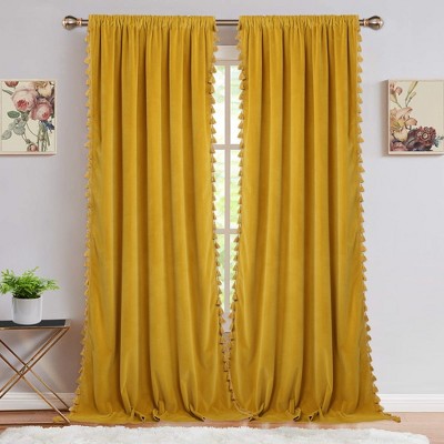 Trinity Blackout Soft Luxury Velvet Living Room Curtains : Target