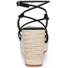 Allegra K Women's Platform Lace Up Wedges Heels Espadrille Sandals - 4 of 4
