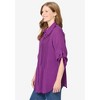 Woman Within Plus Size Pintucked Button Down Gauze Shirt - 4 of 4