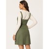 Allegra K Women's Faux Suede Button Decor A-Line Mini Overall Dress - 3 of 4