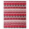 Holiday Reindeer Snowflakes Fleece Throw Blanket | Soft, Plush, Warm Winter Cabin Throw, 50x60, Red - 3 of 4