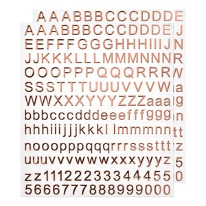 Unique Bargains 3D Small Self-Adhesive Crafts Letters Number Resin Stickers 2 Sheets - 1 of 4