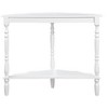 CAVINAS 42" Console Table Retro Circular Curved Half-Moon, Cloud Design Top and Open Shelf Solid Wood Frame and Legs, Milk White - 4 of 4