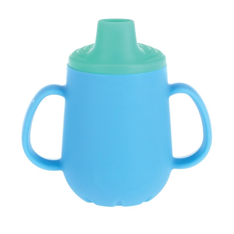 Nuby 4oz 2 Handle Silicone Cup with Spout Lid - Boy, 2 of 8