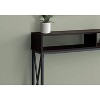 Monarch Specialties Accent Table Console Entryway Narrow Sofa Living Room Bedroom Brown Laminate Black Metal Contemporary Modern - 4 of 4
