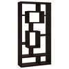 TOAOTBNBO Industrial Bookshelves with 10 Open Compartments, Wood Bookcase with Storage Cabinet, Display Bookshelf for Home Office - 2 of 4