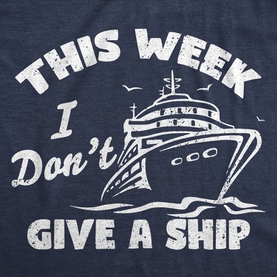 Мужские футболки Crazy Dog T-Shirts, Inc. Mens Funny T Shirts This Week I Dont Give A Ship Sarcastic Vacation Tee - Crazy Dog Men's T Shirt For Summer Vacation Navy XL — фото 2