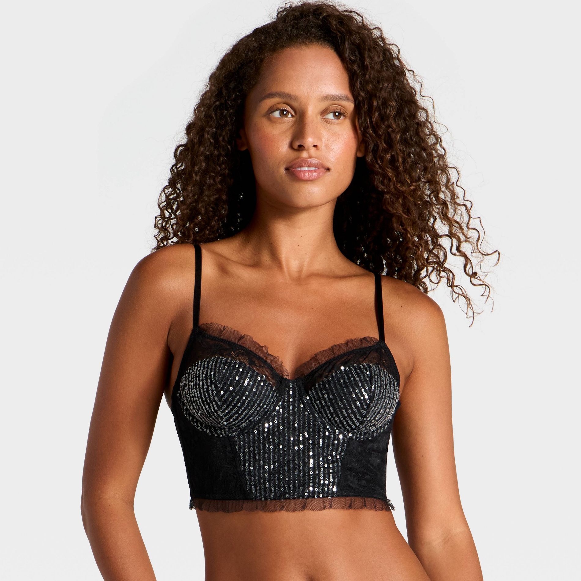 Women's Sequin Lace Corset - Wild Fable™